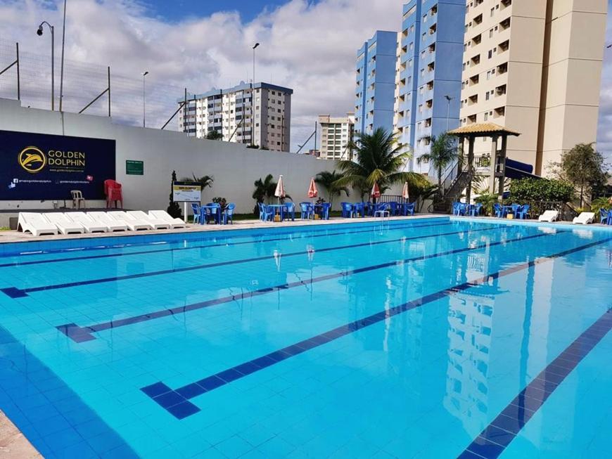 Flat Golden Dolphin Grand Hotel - Com Roupa de Cama e Banho - Piscinas 24h Caldas Novas Exterior foto